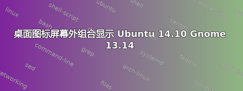 桌面图标屏幕外组合显示 Ubuntu 14.10 Gnome 13.14