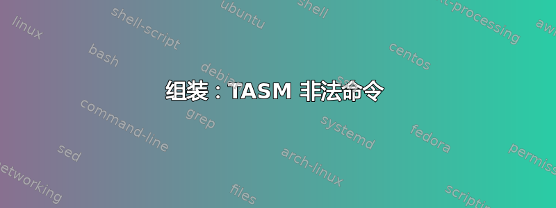 组装：TASM 非法命令