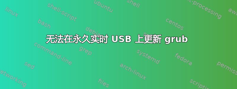 无法在永久实时 USB 上更新 grub