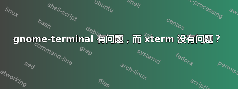 gnome-terminal 有问题，而 xterm 没有问题？