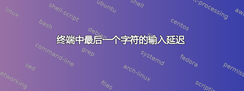 终端中最后一个字符的输入延迟