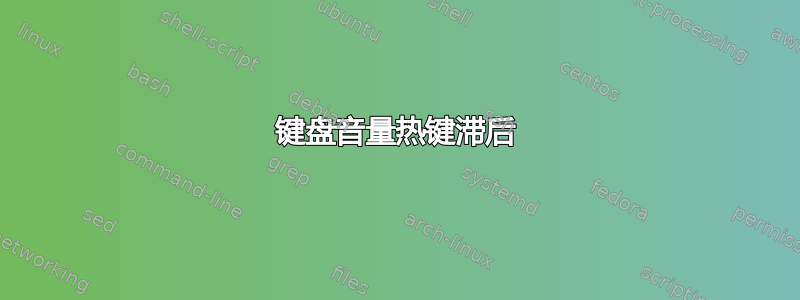 键盘音量热键滞后