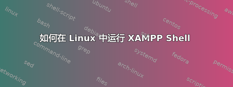 如何在 Linux 中运行 XAMPP Shell