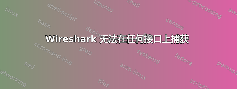 Wireshark 无法在任何接口上捕获