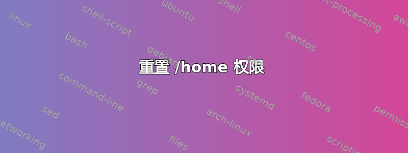 重置 /home 权限