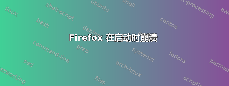 Firefox 在启动时崩溃