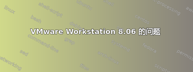 VMware Workstation 8.06 的问题