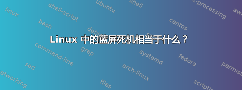 Linux 中的蓝屏死机相当于什么？