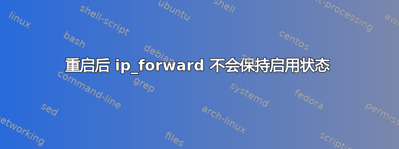 重启后 ip_forward 不会保持启用状态