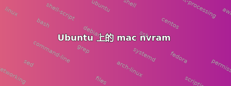 Ubuntu 上的 mac nvram