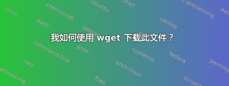 我如何使用 wget 下载此文件？