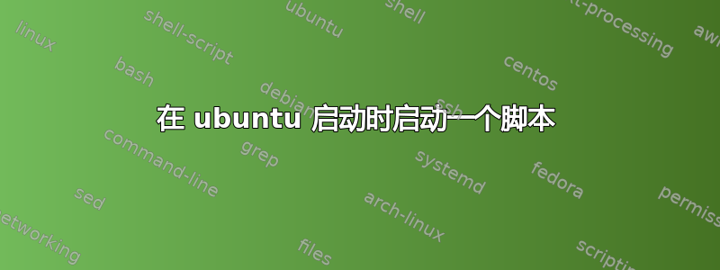 在 ubuntu 启动时启动一个脚本