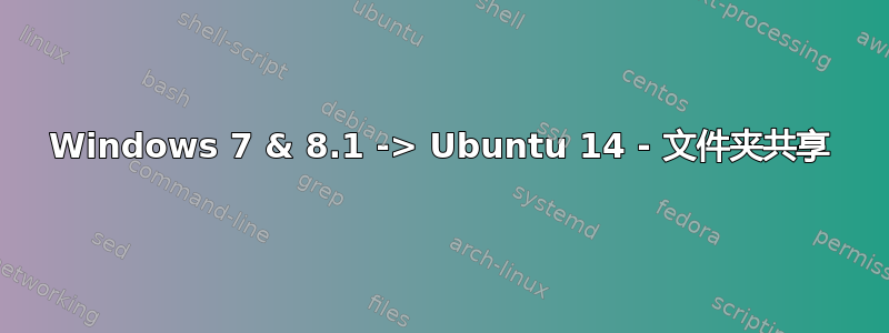 Windows 7 & 8.1 -> Ubuntu 14 - 文件夹共享