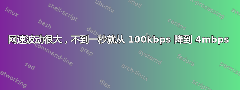 网速波动很大，不到一秒就从 100kbps 降到 4mbps