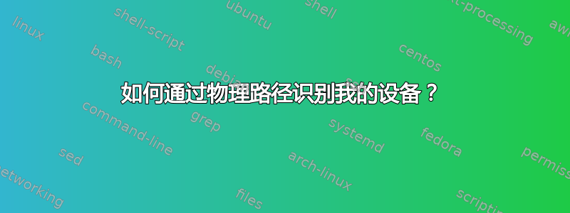 如何通过物理路径识别我的设备？