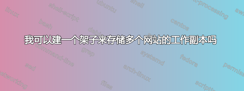 我可以建一个架子来存储多个网站的工作副本吗