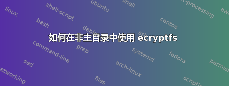 如何在非主目录中使用 ecryptfs