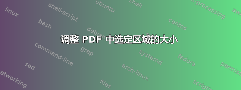 调整 PDF 中选定区域的大小