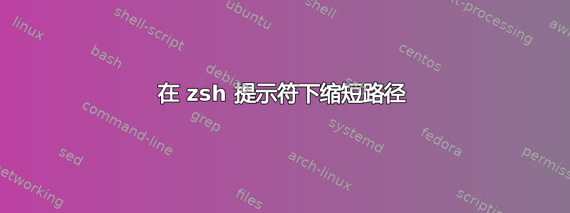 在 zsh 提示符下缩短路径