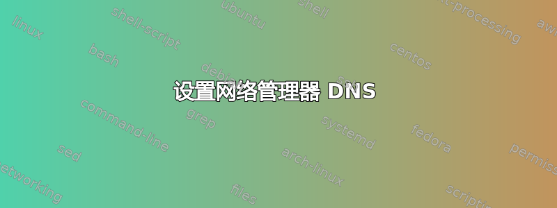 设置网络管理器 DNS