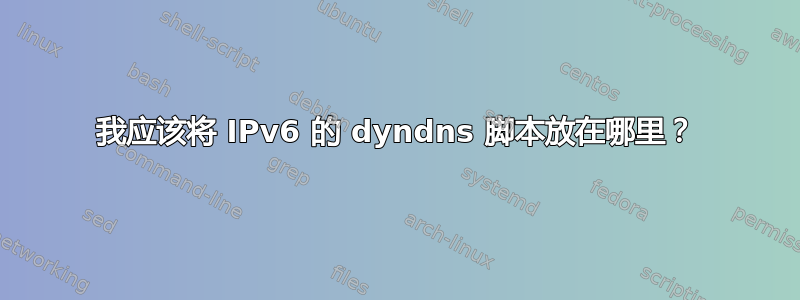 我应该将 IPv6 的 dyndns 脚本放在哪里？