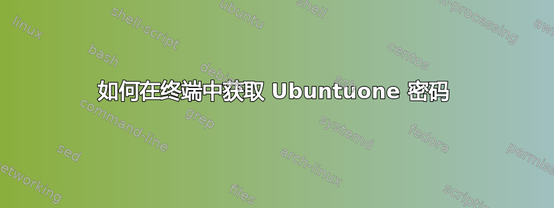 如何在终端中获取 Ubuntuone 密码