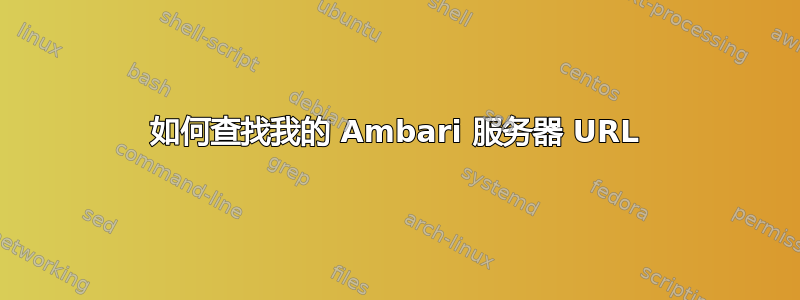 如何查找我的 Ambari 服务器 URL