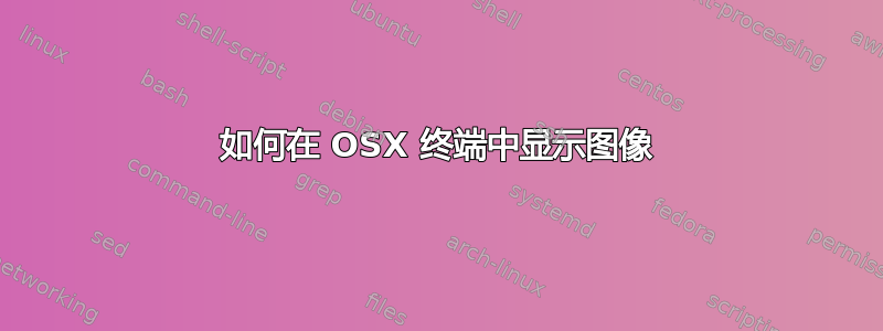 如何在 OSX 终端中显示图像