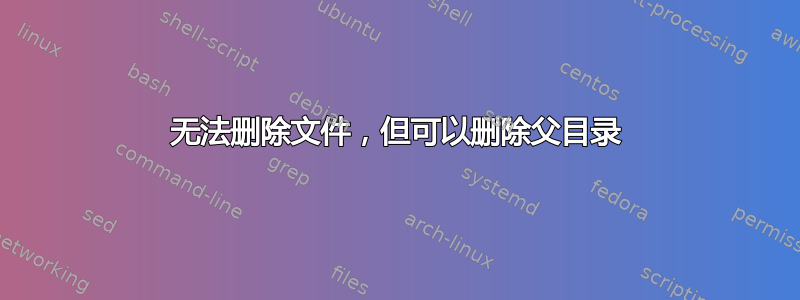 无法删除文件，但可以删除父目录