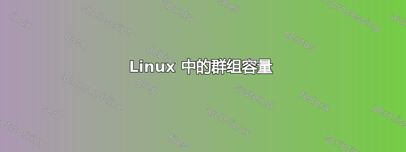 Linux 中的群组容量