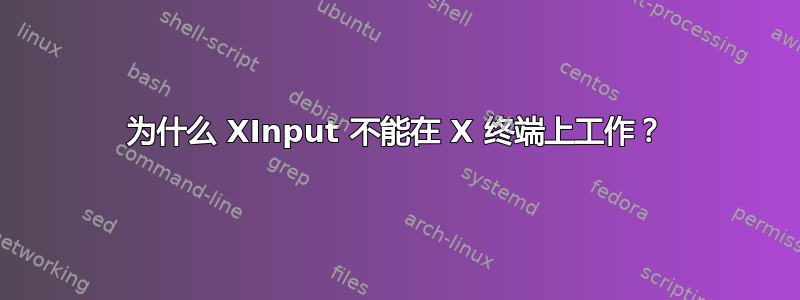 为什么 XInput 不能在 X 终端上工作？