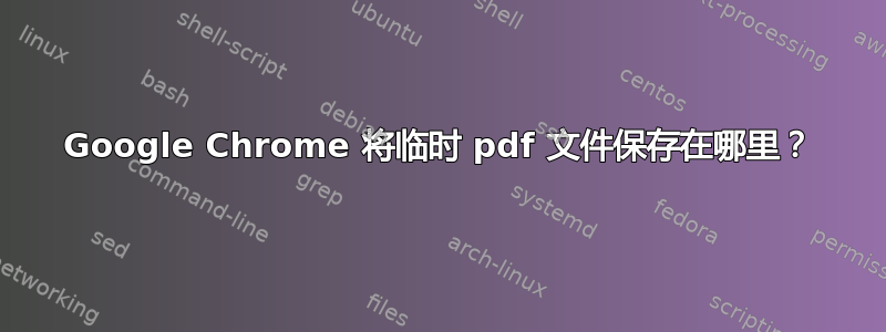 Google Chrome 将临时 pdf 文件保存在哪里？