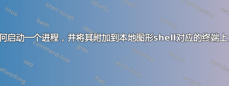 如何启动一个进程，并将其附加到本地图形shell对应的终端上？