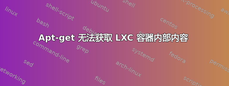 Apt-get 无法获取 LXC 容器内部内容