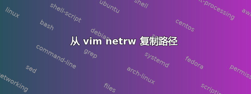 从 vim netrw 复制路径