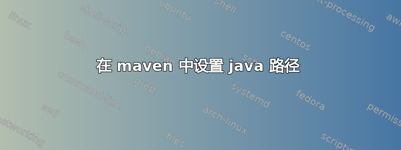 在 maven 中设置 java 路径