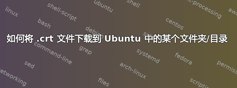 如何将 .crt 文件下载到 Ubuntu 中的某个文件夹/目录