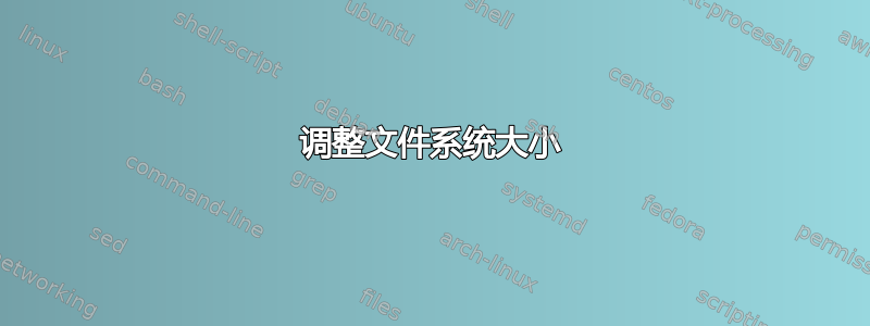 调整文件系统大小