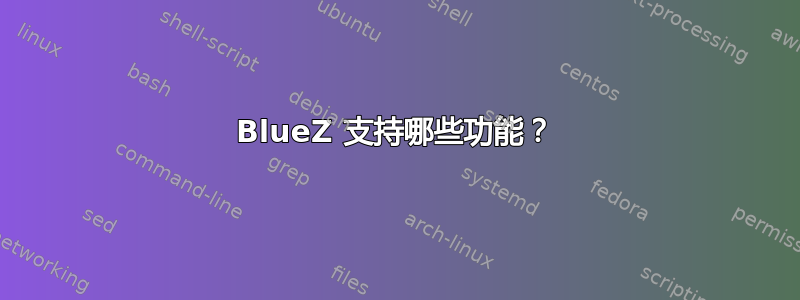 BlueZ 支持哪些功能？