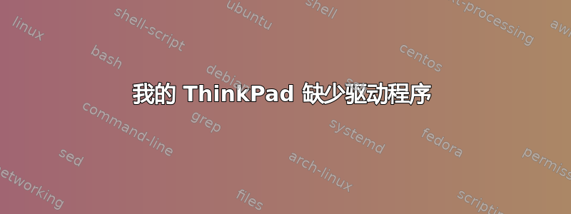 我的 ThinkPad 缺少驱动程序