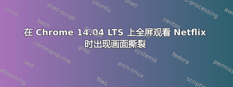 在 Chrome 14.04 LTS 上全屏观看 Netflix 时出现画面撕裂