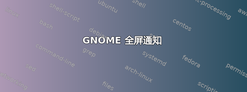 GNOME 全屏通知