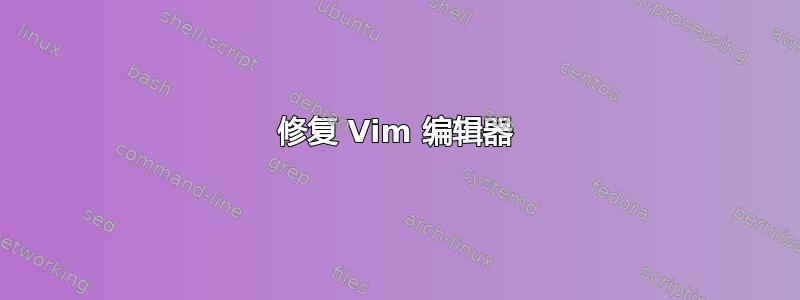 修复 Vim 编辑器