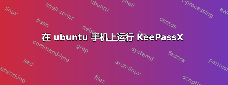 在 ubuntu 手机上运行 KeePassX