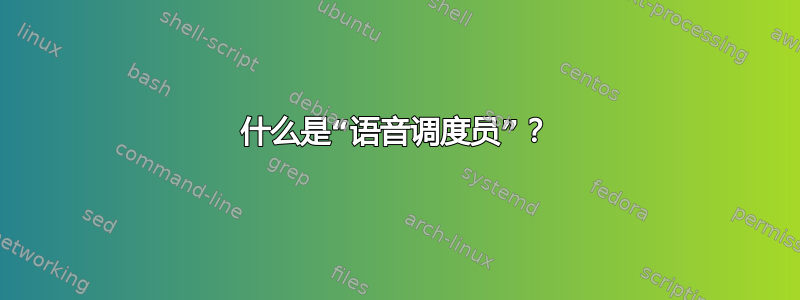 什么是“语音调度员”？