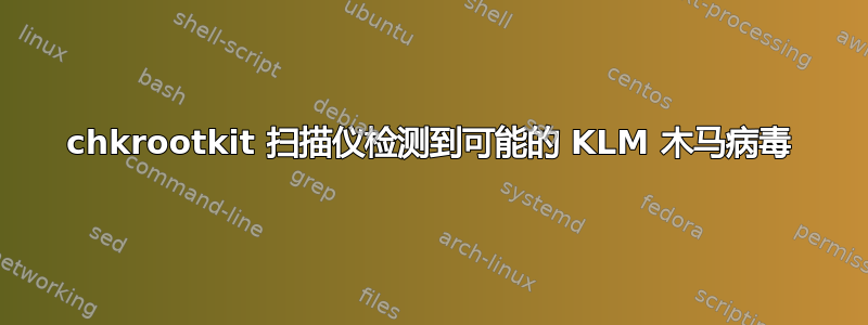 chkrootkit 扫描仪检测到可能的 KLM 木马病毒