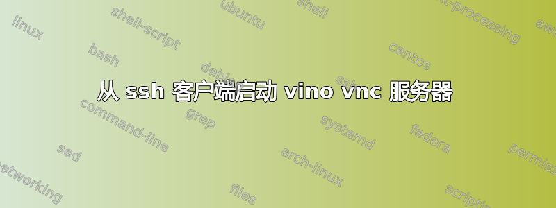 从 ssh 客户端启动 vino vnc 服务器