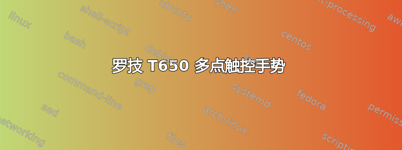 罗技 T650 多点触控手势