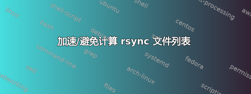 加速/避免计算 rsync 文件列表