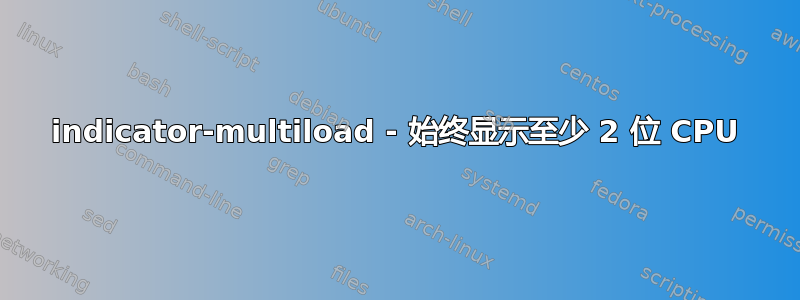 indicator-multiload - 始终显示至少 2 位 CPU